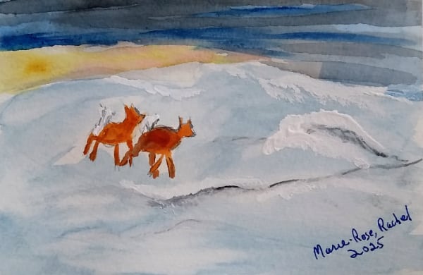 Aquarelle sur papier carte